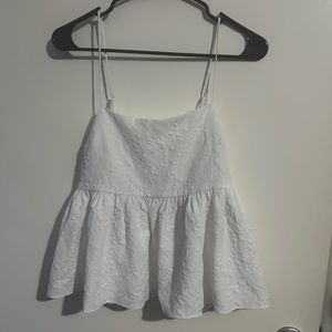 Express White Babydoll Top